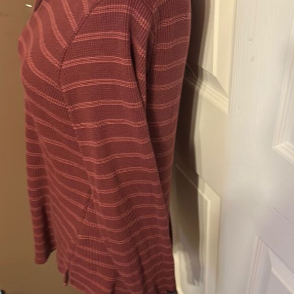 Columbia Women's Striped Long Sleeve Top - Red size medium - Picture 5 of 8